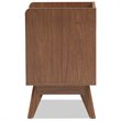Home Square 3 Piece Modern Dresser and Nightstand Set in White and Walnut