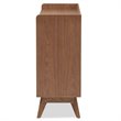 Home Square 3 Piece Modern Dresser and Nightstand Set in White and Walnut