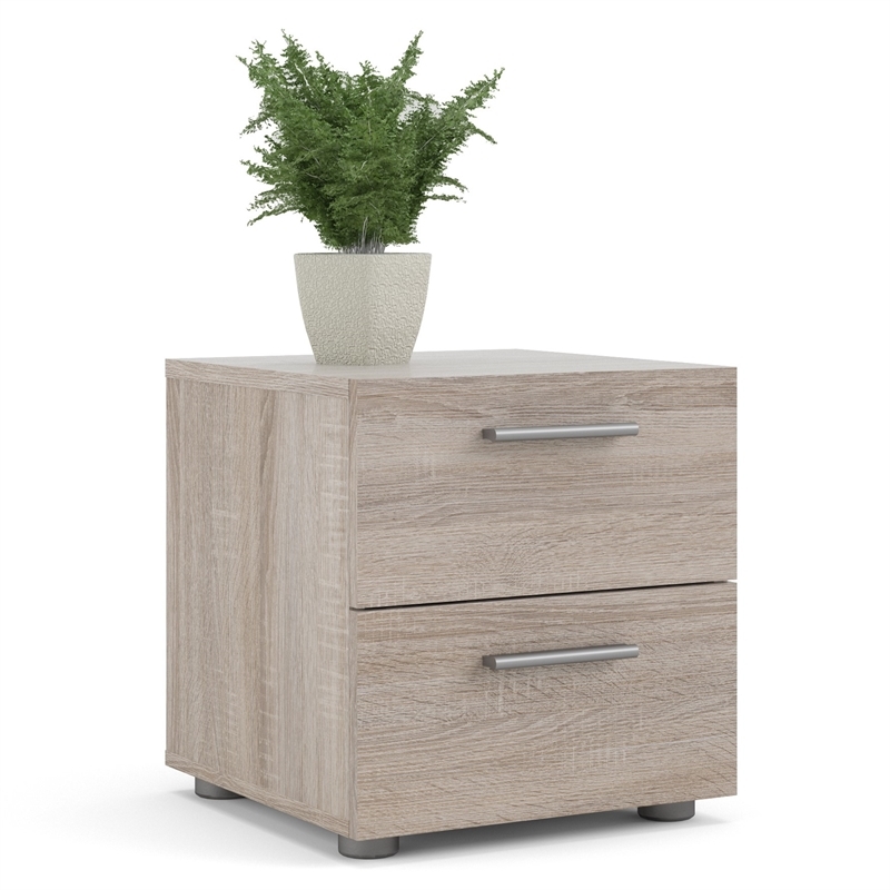 Home Square 8 Drawer Dresser and 2 Drawer Nightstand 2 Pc Set in Truffle