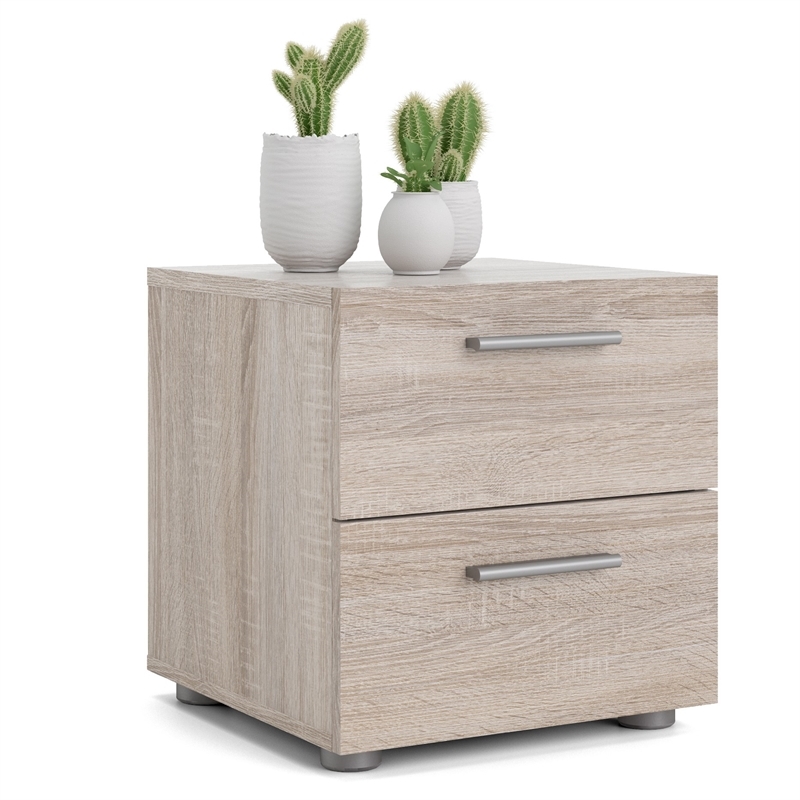 Home Square 8 Drawer Dresser and 2 Drawer Nightstand 2 Pc Set in Truffle