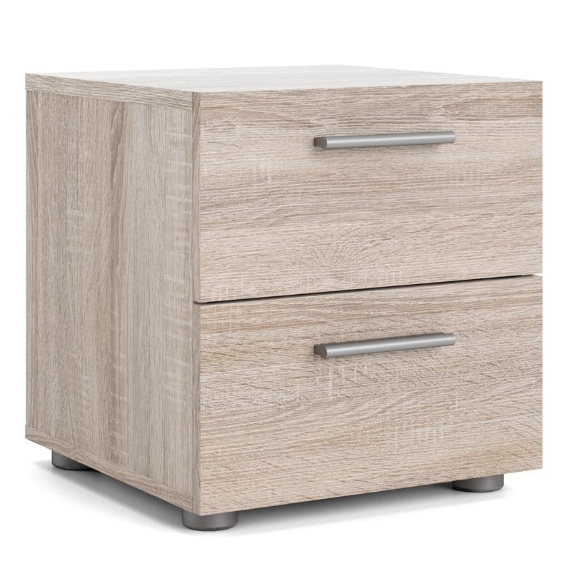 Home Square 8 Drawer Dresser and 2 Drawer Nightstand 3 Pc Set in Truffle