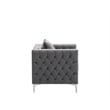 Home Square 2 Piece Velvet Fabric Loveseat and Chair Set in Gray