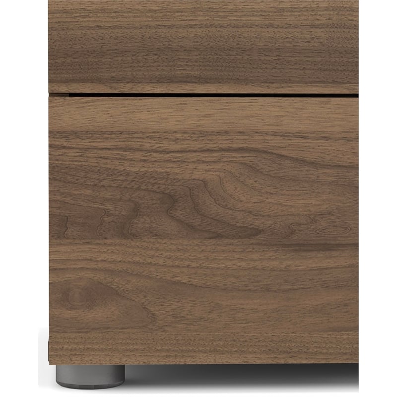 Home Square 2 Piece Bedroom Set with Dresser and Nightstand in Walnut