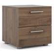 Home Square 3 Piece Bedroom Set with 1 Dresser and 2 Nightstands in Walnut