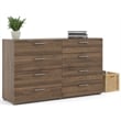 Home Square 3 Piece Bedroom Set with 1 Dresser and 2 Nightstands in Walnut