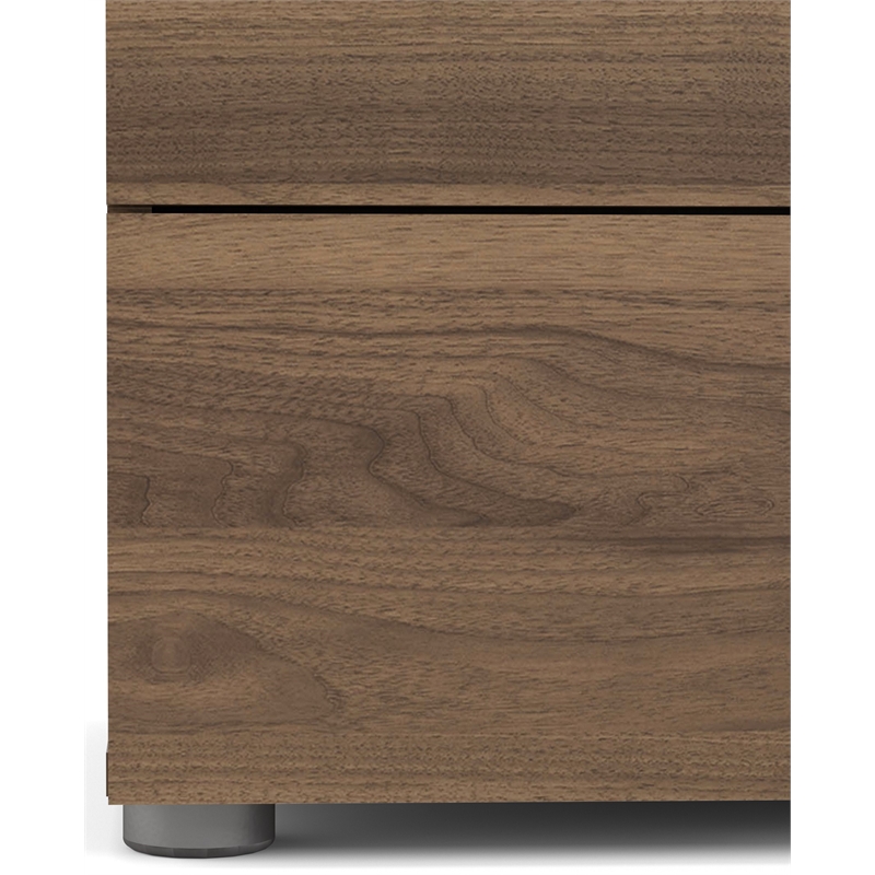 Home Square 3 Piece Bedroom Set with 1 Dresser and 2 Nightstands in Walnut