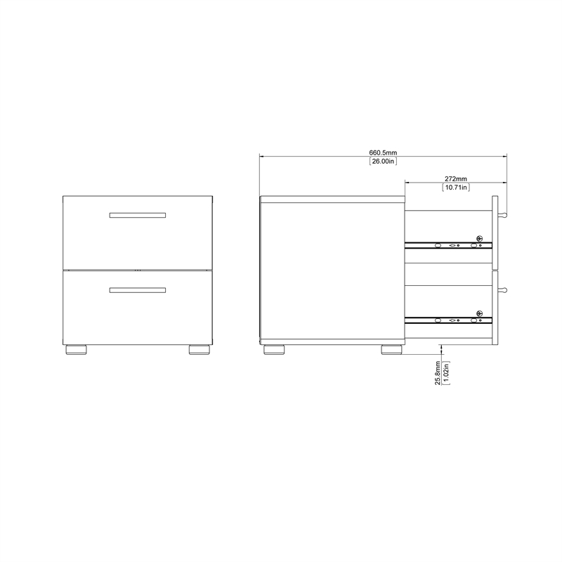 Home Square 3 Piece Bedroom Set with Dresser and Nightstands in Black Woodgrain