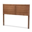 Home Square 3 Piece Queen Headboard and Nightstand Bedroom Set in Walnut
