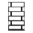 Home Square 2 Piece Engineered Wood 3 Shelf and 6 Shelf Bookcase Set Dark Brown