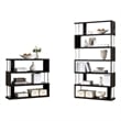 Home Square 2 Piece Engineered Wood 3 Shelf and 6 Shelf Bookcase Set Dark Brown