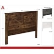 Home Square 3 Piece Set with Queen Headboard and 2 Night Stands in Barn Pine