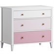 Home Square 2 Piece Kids Bedroom Set with Bookcase and 3 Drawer Dresser in Pink