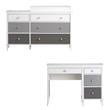 Home Square 2 Piece Kids Bedroom Set with Desk and 6 Drawer Changing Table