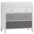 Home Square 3 Piece Set with Bookcase Nightstand and 3 Drawer Changing Table
