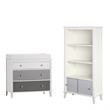 Home Square 2 Piece Kids Bedroom Set with Bookcase and 3 Drawer Changing Table