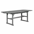 Home Square 3 Piece Patio Set with Extendable Dining Table and 4 Chairs in Gray