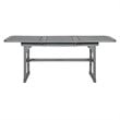 Home Square 3 Piece Patio Set with Extendable Dining Table and 4 Chairs in Gray