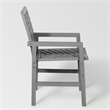 Home Square 3 Piece Patio Set with Extendable Dining Table and 4 Chairs in Gray