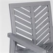 Home Square 3 Piece Patio Set with Extendable Dining Table and 4 Chairs in Gray