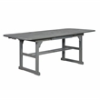 Home Square 4 Piece Patio Set with Extendable Table and 6 Chairs in Gray Wash
