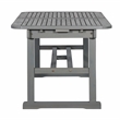 Home Square 4 Piece Patio Set with Extendable Table and 6 Chairs in Gray Wash