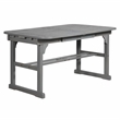 Home Square 4 Piece Patio Set with Extendable Table and 6 Chairs in Gray Wash