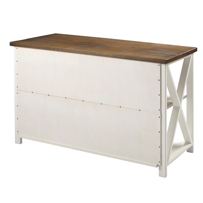 Home Square 3 Piece Living Room Set with Storage Console and 2 End Tables