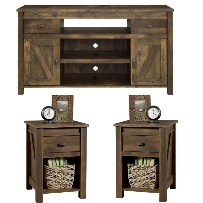 Home Square 3 Piece Living Room Set with 60