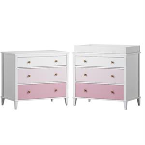 home square with 3 drawer dresser