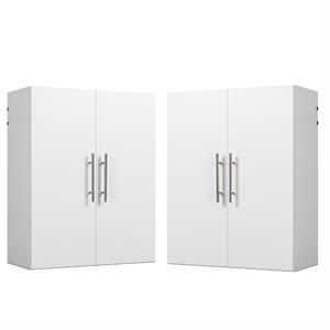 home square 2 piece wall mounted garage cabinet set in white