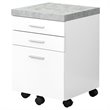 Home Square 3 Drawer File Cabinet Set in White and Gray Cement (Set of 2)