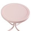 Home Square 2 Piece Metal Patio End Table Set in Pink