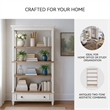 Home Square 4 Shelf Bookcase Set in Antique White and Brown (Set of 2)