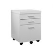 Home Square 3 Drawer Hollow-core Filing Cabinet Set in White (Set of 2)