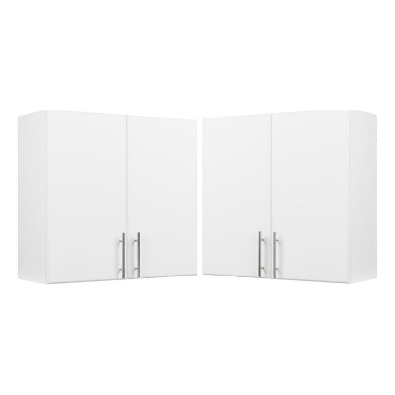Home Square 2 Piece Wood Wall Cabinet Set in White