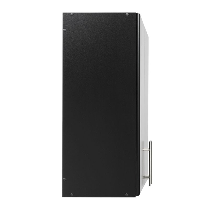 Home Square 2 Piece Sturdy MDF Backer Wood Wall Cabinet Set in Black