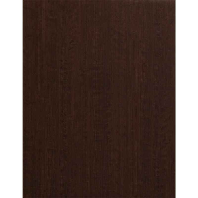 Home Square 5 Shelf Wood Bookcase with Doors Set in Mocha Cherry (Set of 2)