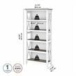 Home Square 5 Shelf Wood Bookcase Set in Pure White and Shiplap Gray (Set of 2)