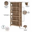 Home Square 5 Shelf Wood Bookcase Set in Reclaimed Pine (Set of 2)