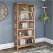 Home Square 5 Shelf Wood Bookcase Set in Reclaimed Pine (Set of 2)