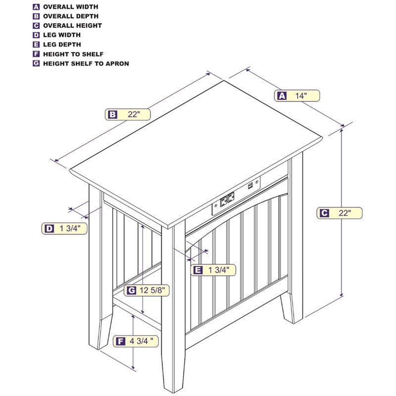 Home Square 2 Piece Nantucket Driftwood Side Table with Charger Set in Gray
