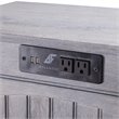 Home Square 2 Piece Nantucket Driftwood Side Table with Charger Set in Gray