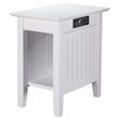 Home Square 2 Piece Nantucket Charger Wood Chair Side Table Set in White