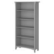 Home Square 5 Shelf Wood Bookcase Set in Cape Cod Gray (Set of 2)