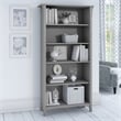 Home Square 5 Shelf Wood Bookcase Set in Cape Cod Gray (Set of 2)