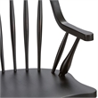 Home Square 2 Piece Windsor Back Wood Dining Arm Chair Set in Black