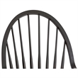 Home Square 2 Piece Windsor Back Wood Dining Arm Chair Set in Black