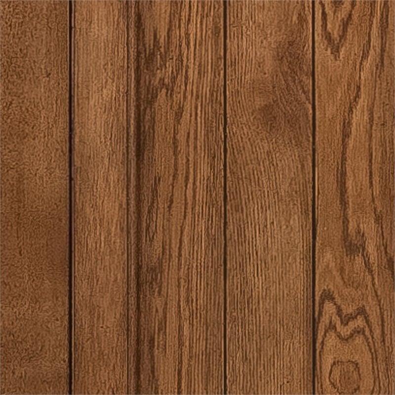 Home Square 2 Piece Windsor Back Wood Dining Arm Chair Set in Rustic Oak