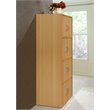 Home Square 4 Shelf 8 Door Wood Bookcase Cabinet Set in Beige (Set of 2)