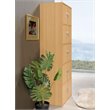 Home Square 5 Shelf 10 Door Wood Bookcase Set in Beige (Set of 2)